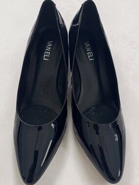 Van Eli Black Patent Leather Heels 9.5W Vero Cuoio Made in Italy